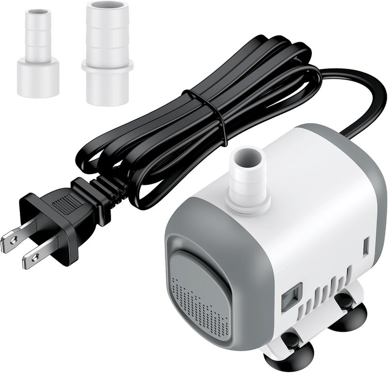 Pawfly Small Fountain Pump, 240 GPH Submersible Water Pump for Fountain, 12 W Mini Water Pump with 3.9 ft. High Lift, Quiet Water Fountain Pump for Aquarium Fish Tank & Waterfall - Image 1